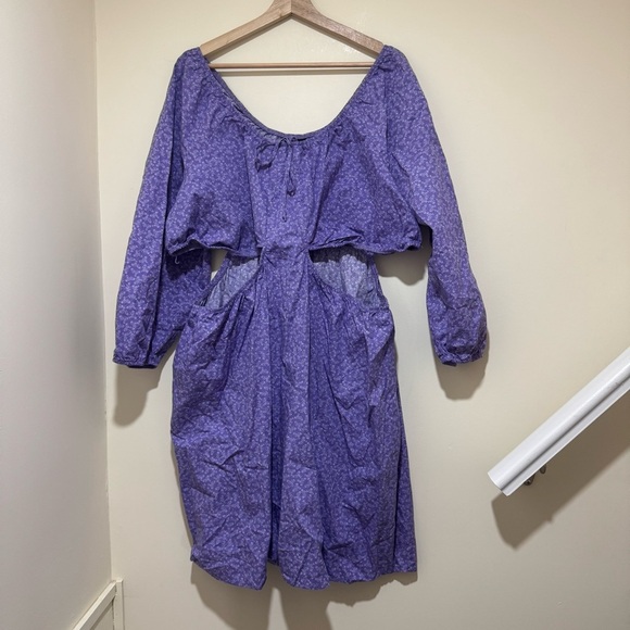 Women’s NWT No Boundaries Purple Floral Cut Out Sides Party Summer Dress Size 3X - Picture 1 of 16